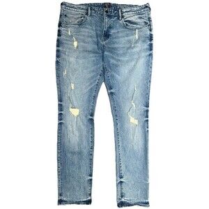 PRPS Goods & Co. Ripped Skinny Jeans Light-Wash Stretch Sz 38
